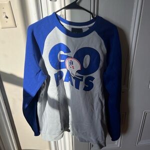 Nike Blue and White Kids Long Sleeve Tee